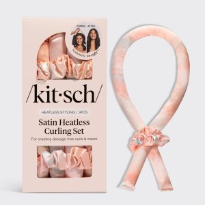 Sunset Tie Dye Satin Heatless Curling Set